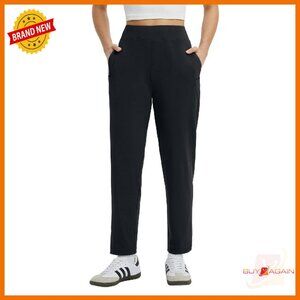 Women's Stretch Work Pants 6 Pockets Ankle Length Travel Golf Casual